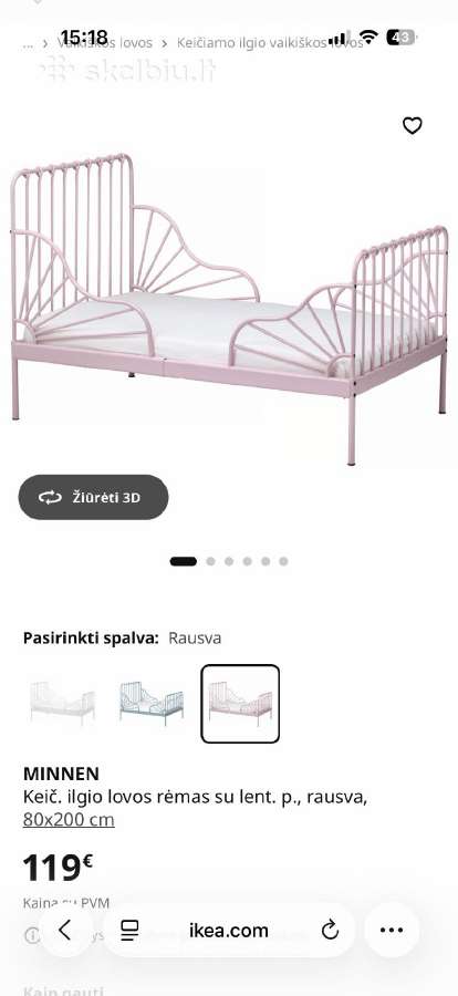 Ikea Minnen lova - nuotraukos Nr. 3