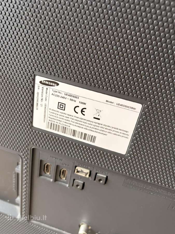 „samsung“ televizorius, modelis Ue40d5003bw - nuotraukos Nr. 3