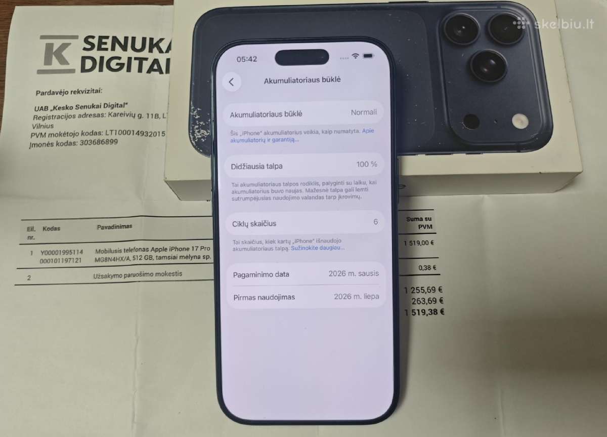 Apple iPhone 17 Pro 512gb - nuotraukos Nr. 2