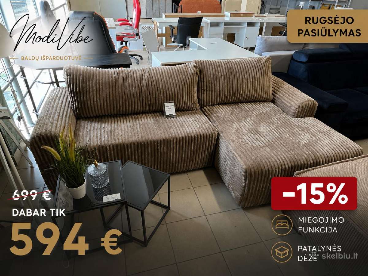 Nauji minkšti kampai, kampinės sofos Panevėžys - nuotraukos Nr. 2