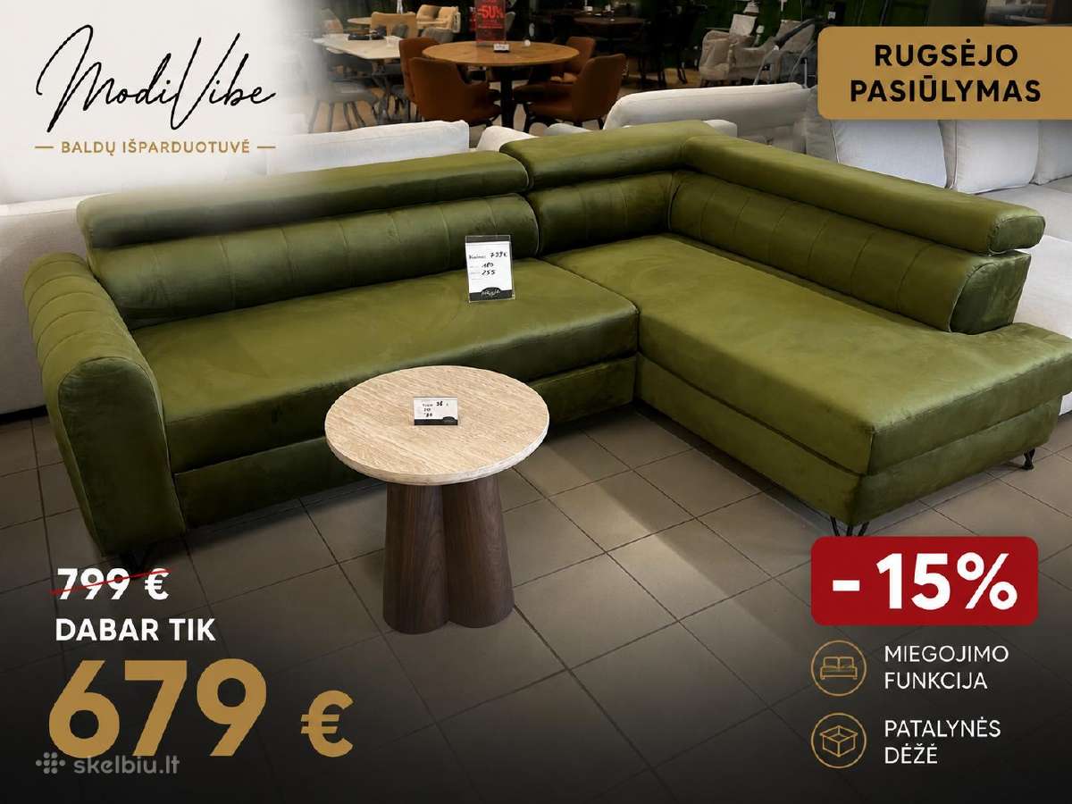 Nauji minkšti kampai, kampinės sofos Panevėžys - nuotraukos Nr. 6