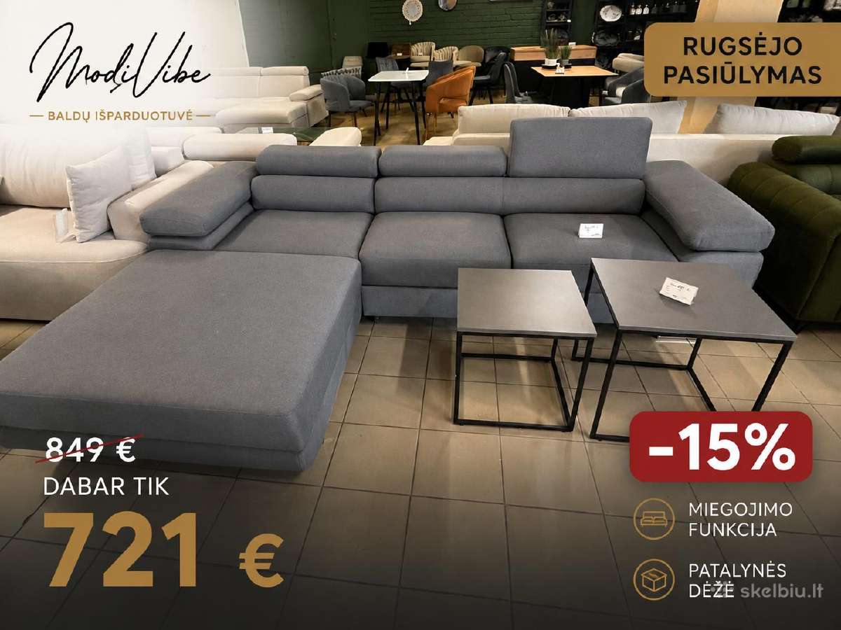 Nauji minkšti kampai, kampinės sofos Panevėžys - nuotraukos Nr. 7