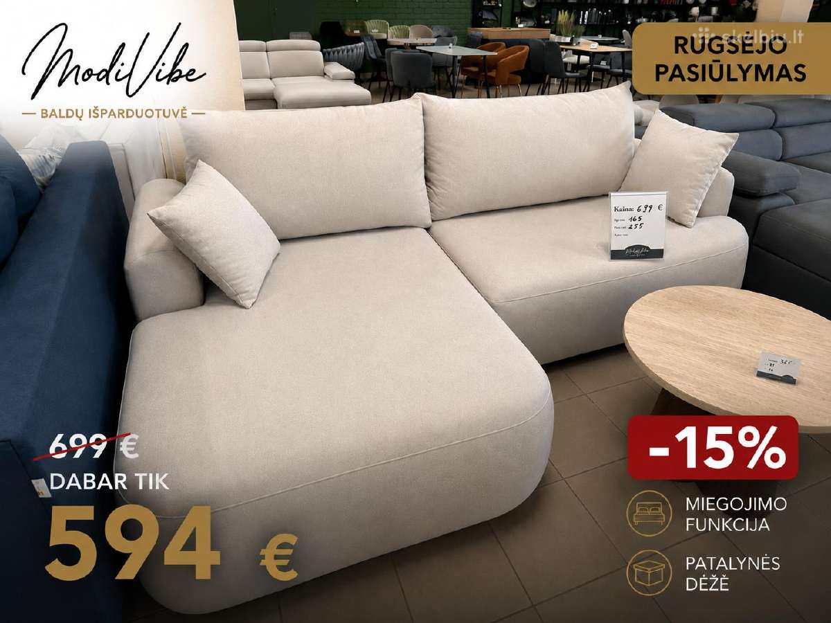 Nauji minkšti kampai, kampinės sofos Panevėžys - nuotraukos Nr. 8