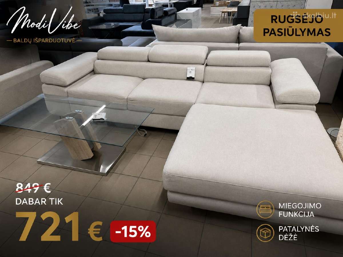 Nauji minkšti kampai, kampinės sofos Panevėžys - nuotraukos Nr. 10