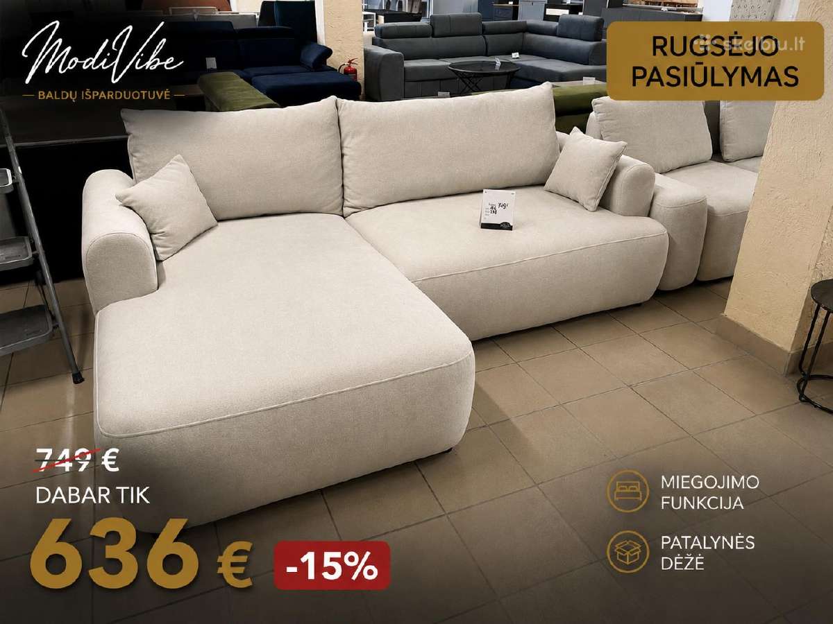 Nauji minkšti kampai, kampinės sofos Panevėžys - nuotraukos Nr. 12