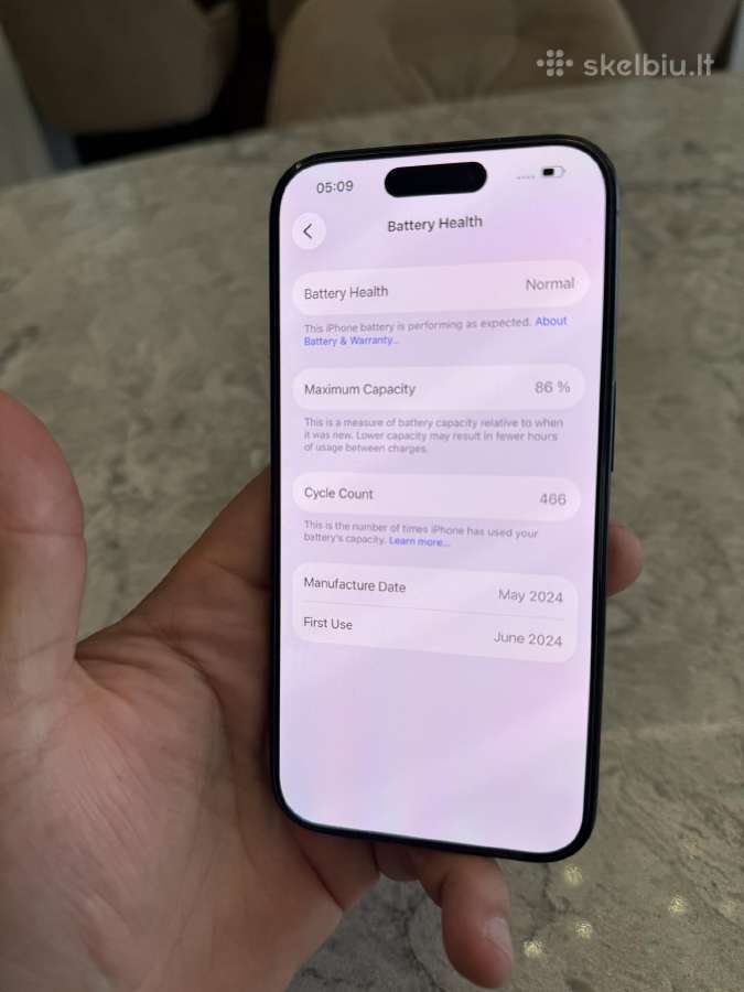 iPhone 15 pro, 256gb 86% baterija - nuotraukos Nr. 4
