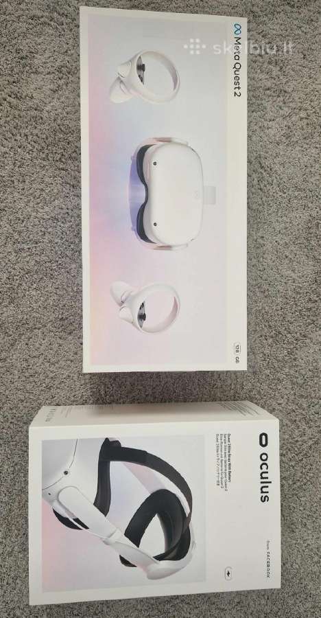Meta Quest 2 128gb Vr akiniai + elite strap - nuotraukos Nr. 2
