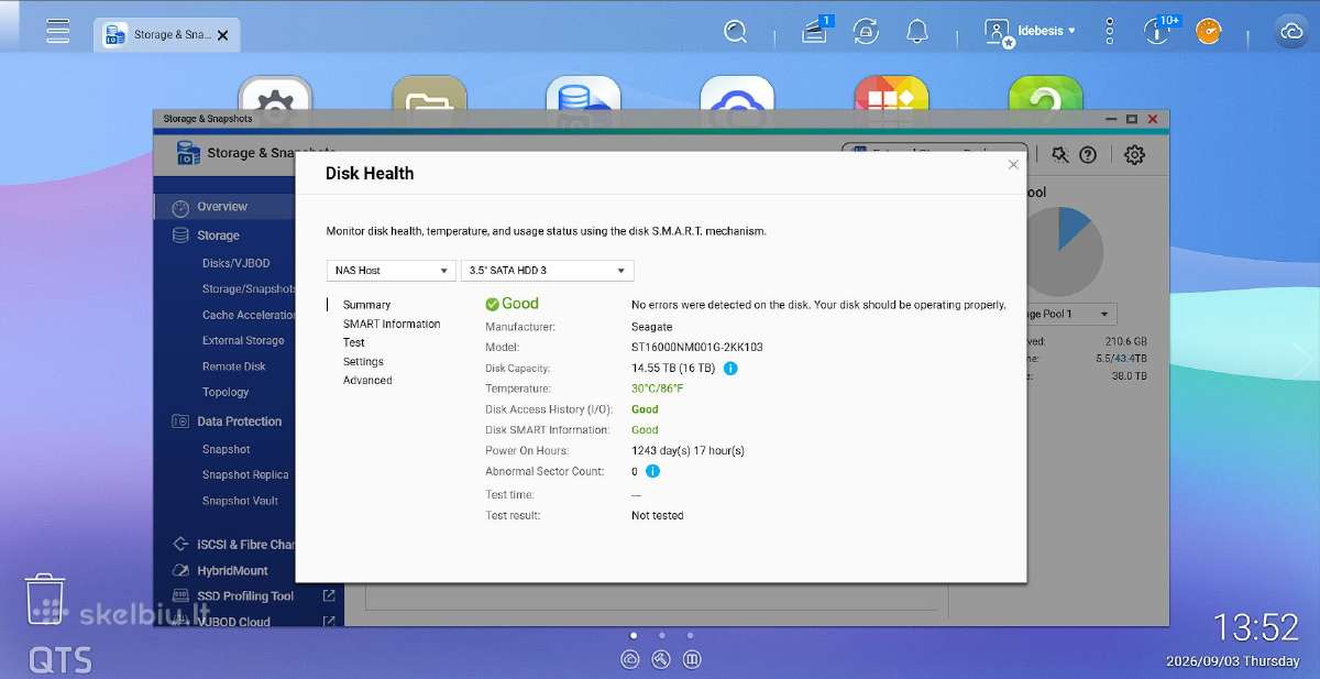 Qnap Ts-451+ 64tb, 8gb RAM - nuotraukos Nr. 9