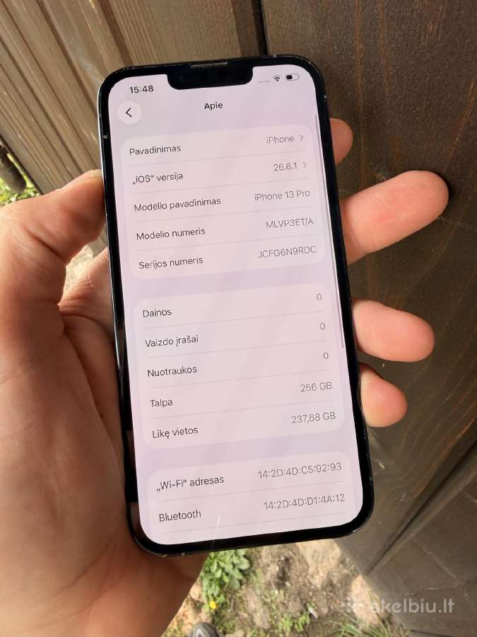 iPhone 13 Pro 256gb Nauja Baterija - nuotraukos Nr. 6