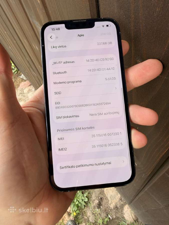 iPhone 13 Pro 256gb Nauja Baterija - nuotraukos Nr. 7