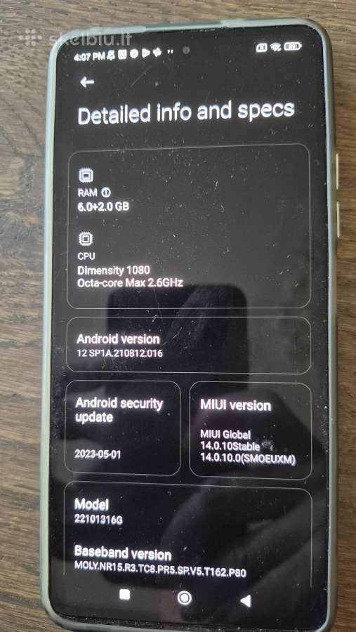 Xiaomi Redmi Note12 Pro 5G - nuotraukos Nr. 3