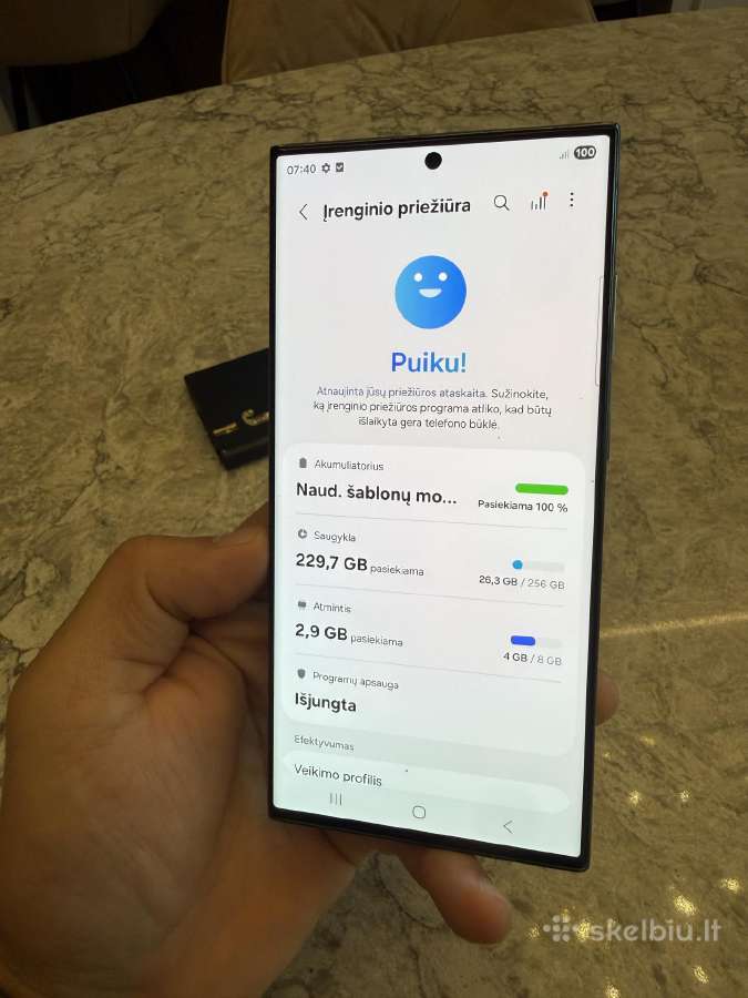 Samsung s23 ultra, 8/256gb - nuotraukos Nr. 4