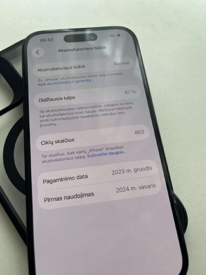Iphone15; 256gb; 87% - nuotraukos Nr. 4