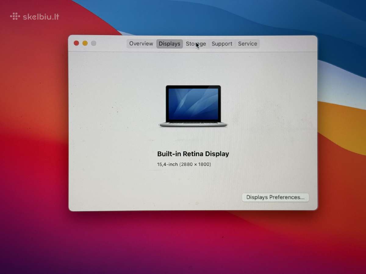 MacBook Pro 15 Retina i7 / 16gb / 512gb - nuotraukos Nr. 4