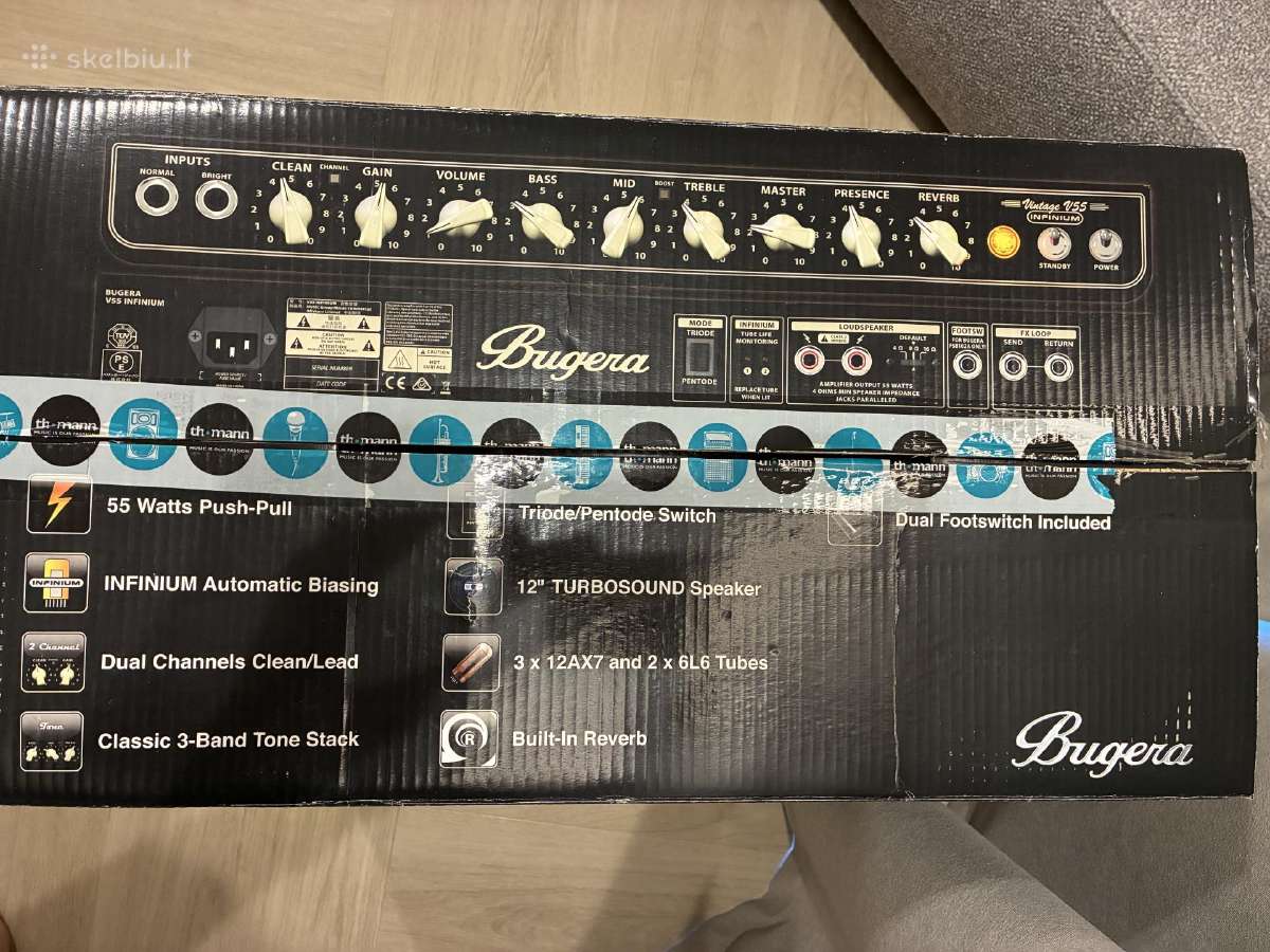 Bugera V55 Infinium – 55w lempinis gitaros kubas - nuotraukos Nr. 15