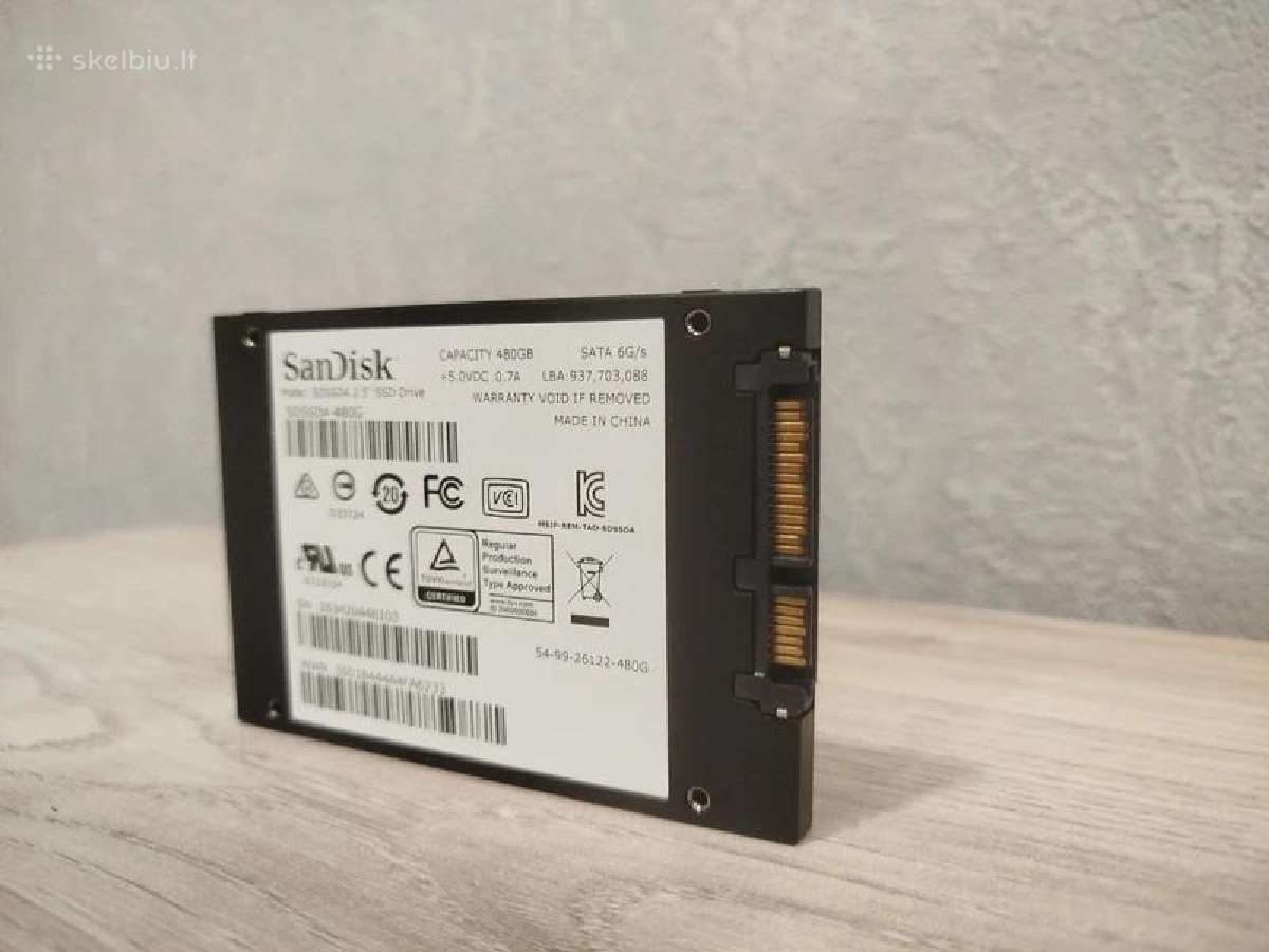 Sandisk 480gb SSD - nuotraukos Nr. 2