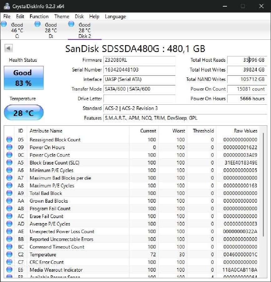 Sandisk 480gb SSD - nuotraukos Nr. 3