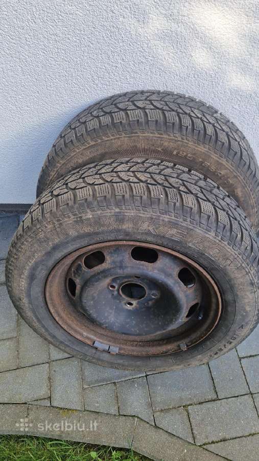 R15 195/65 žieminės padangos su ratlankiais - nuotraukos Nr. 2