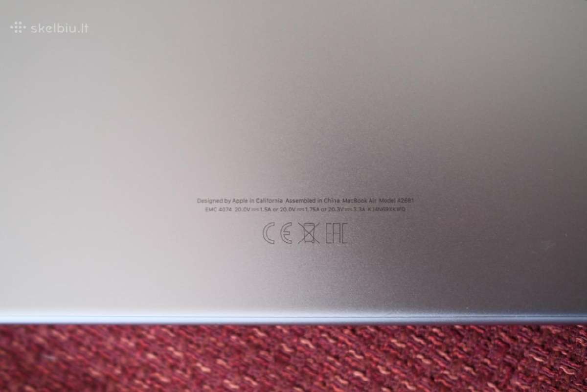 Apple MacBook Air M2 2022 16gb 1tb A2681 - nuotraukos Nr. 3