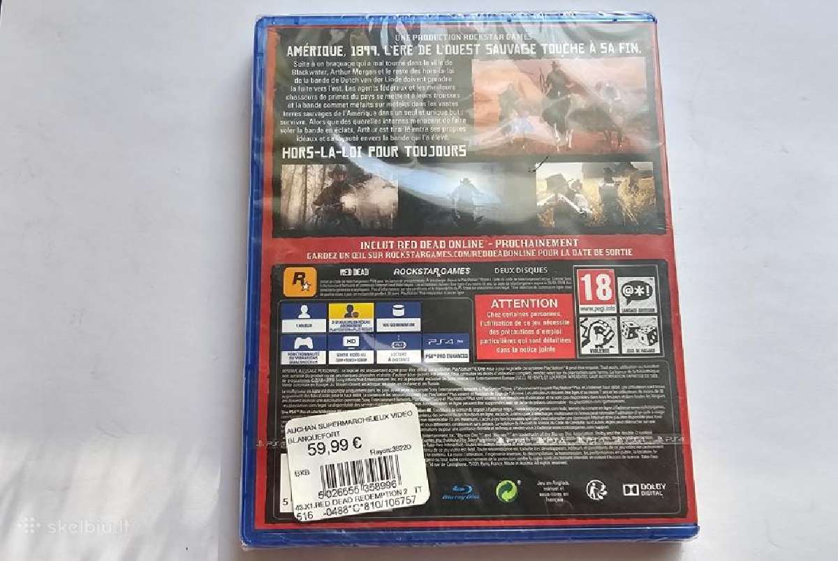 Sony Ps4 Red Dead redemption II - naujas - nuotraukos Nr. 2