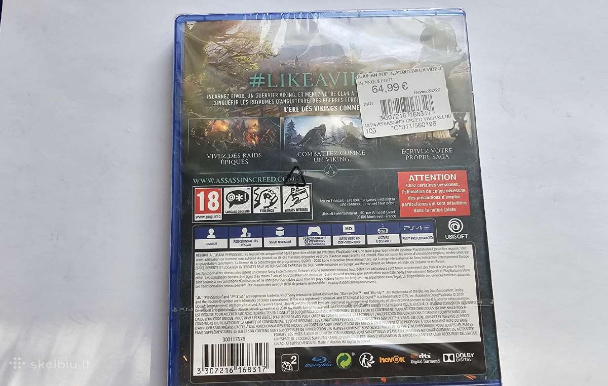 Sony Ps4 Assasing creed Valhalla - naujas - nuotraukos Nr. 2