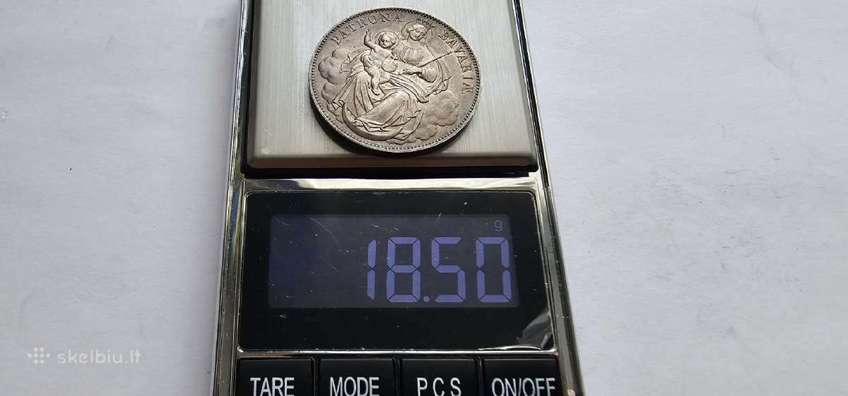 1865 Bavarijos taleris Unc - nuotraukos Nr. 3