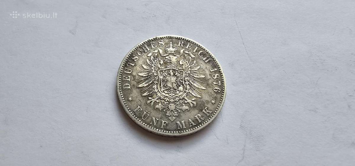 1876 5 markes Hamburgas - nuotraukos Nr. 2