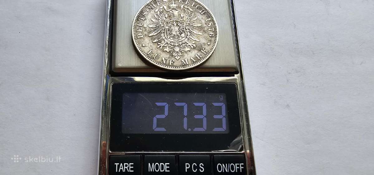 1876 5 markes Hamburgas - nuotraukos Nr. 3