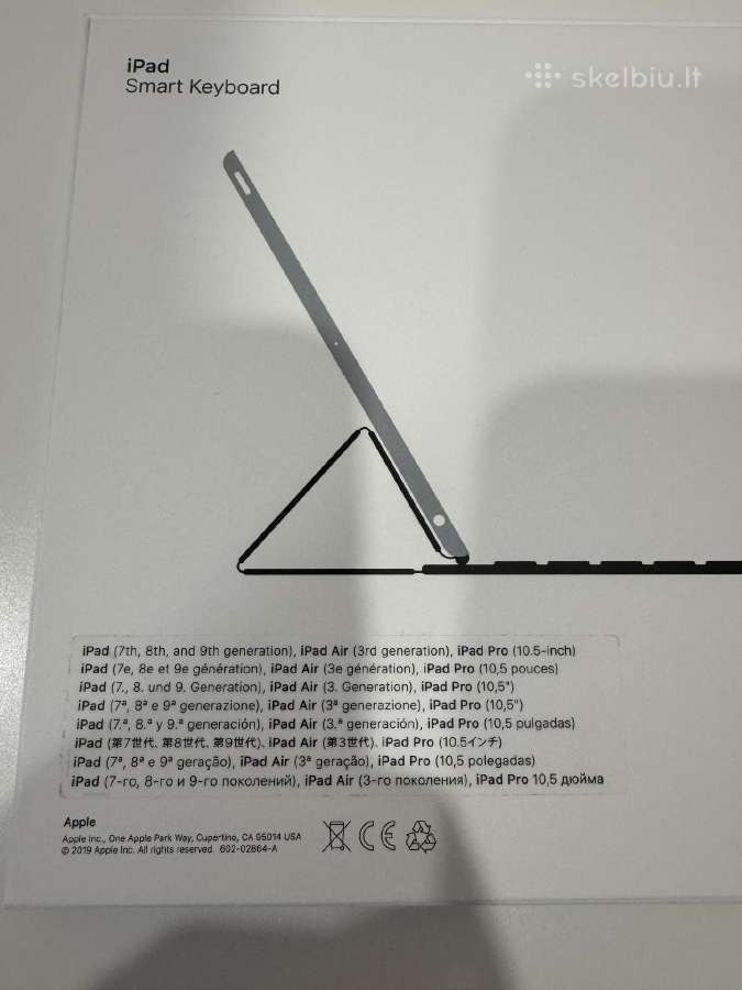 iPad smart keyboard. iPad 7-8-9. Air 3. Pro 10,5 - nuotraukos Nr. 7