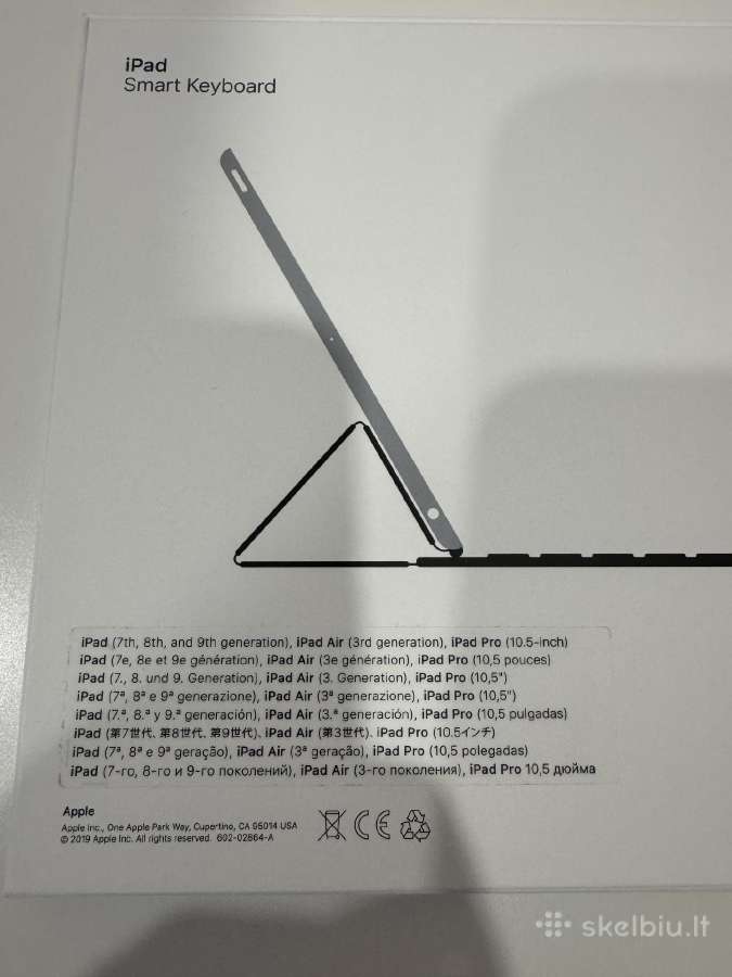 iPad smart keyboard. iPad 7-8-9. Air3. Pro 10,5 - nuotraukos Nr. 7