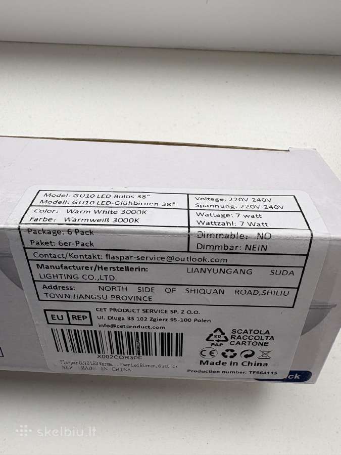 Gu10 LED elektrą taupančios lemputės 6vnt - nuotraukos Nr. 6