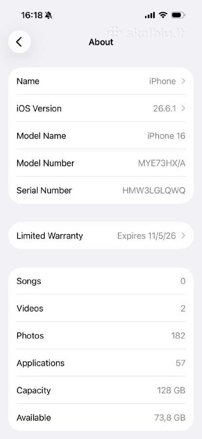 Parduodu iPhone 16 su dėklu - nuotraukos Nr. 6