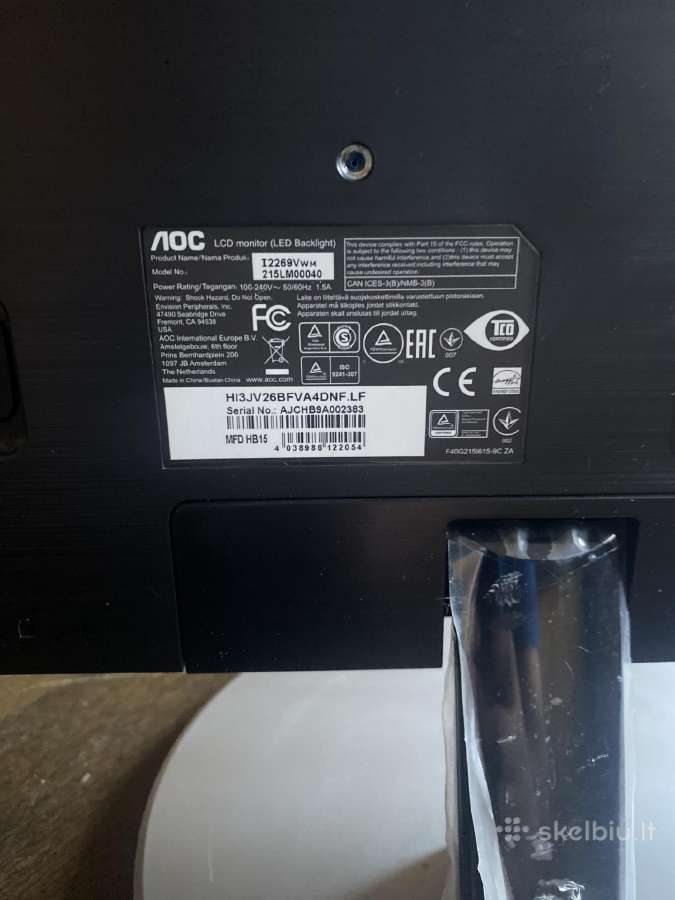 Monitorius Aoc I2269VWm - nuotraukos Nr. 3