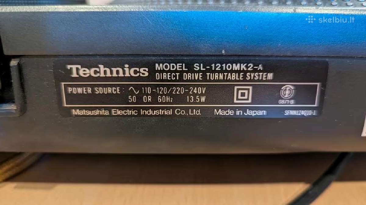 Technics SL-1210mk2 - nuotraukos Nr. 11