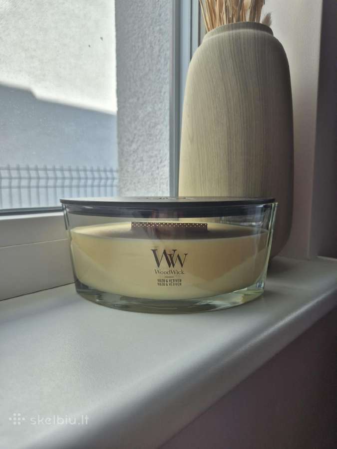 Woodwick Yuzu & Vetiver žvakė - nuotraukos Nr. 2
