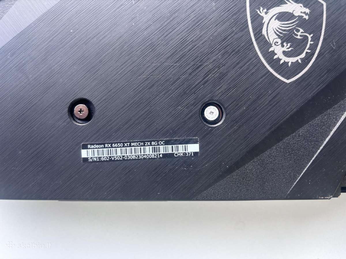 Msi Radeon rx 6650xt mech 2x 8 GB - nuotraukos Nr. 5