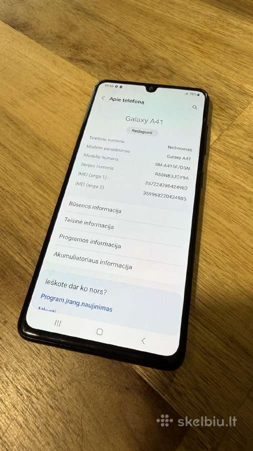 Samsung A41 64gb - nuotraukos Nr. 3