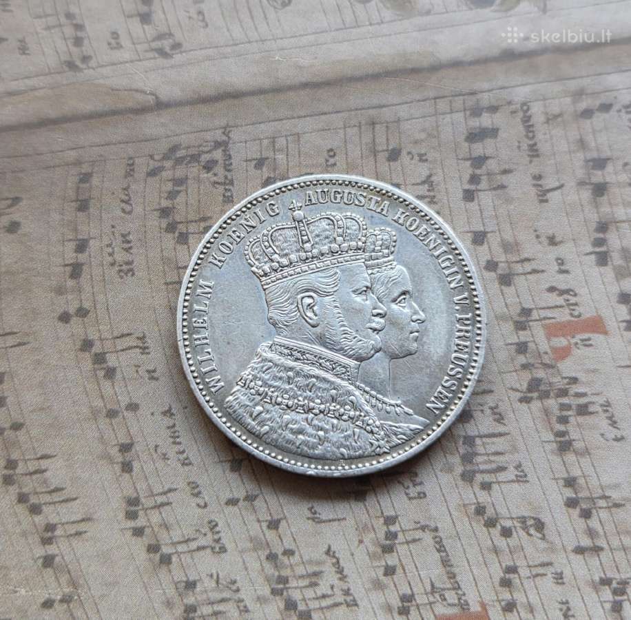 1 taleris 1861 Vokietija Prūsija - Vestuvės - nuotraukos Nr. 2