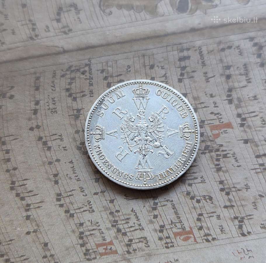 1 taleris 1861 Vokietija Prūsija - Vestuvės - nuotraukos Nr. 4