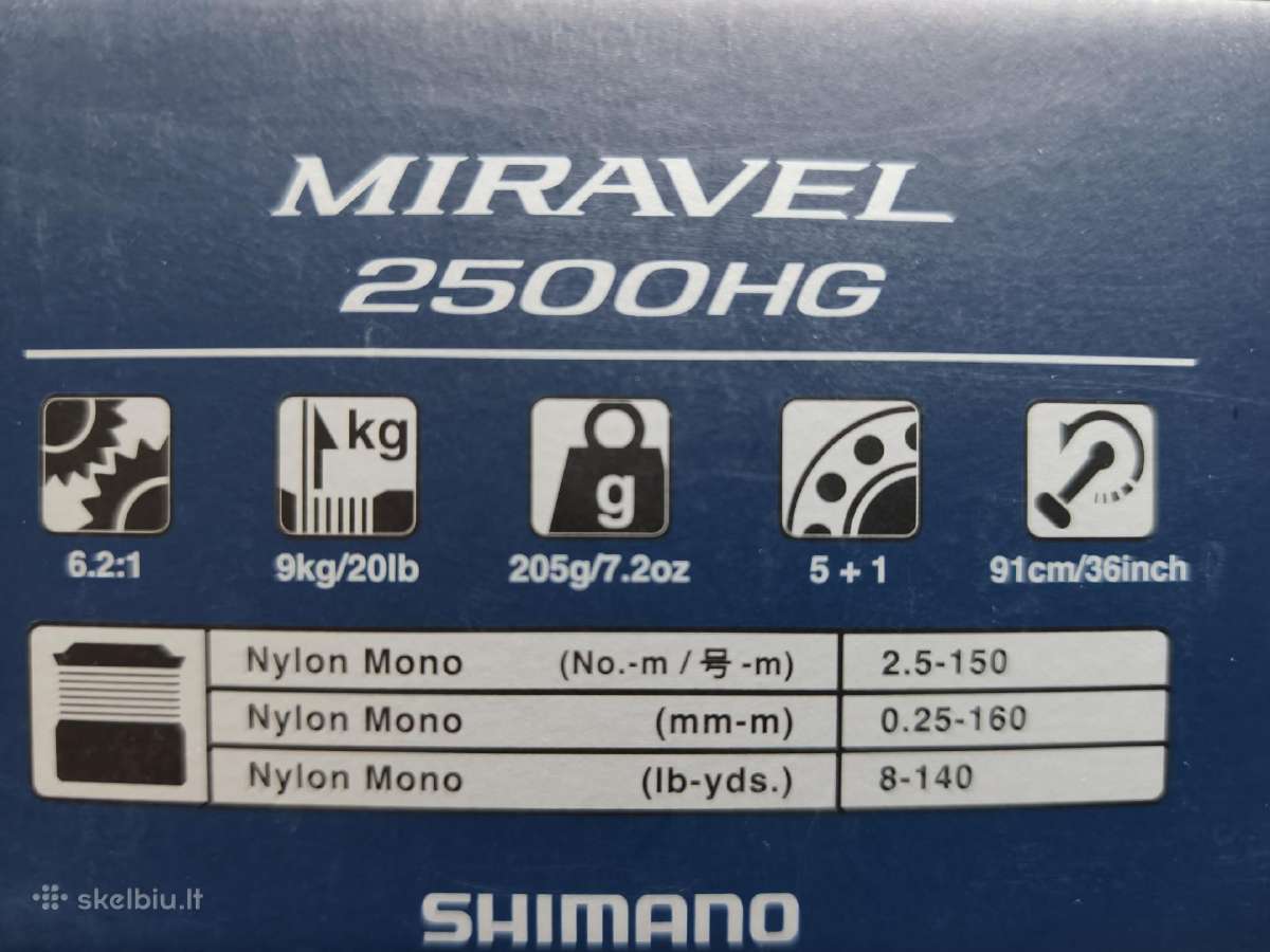 Ritė Shimano Miravel 2500 Hg - nuotraukos Nr. 3