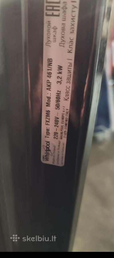 Parduodu elektrine whirlpool orkaite - nuotraukos Nr. 2