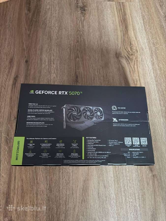 Msi Geforce Rtx 5070 Ti 16g Shadow 3x Oc - nuotraukos Nr. 2