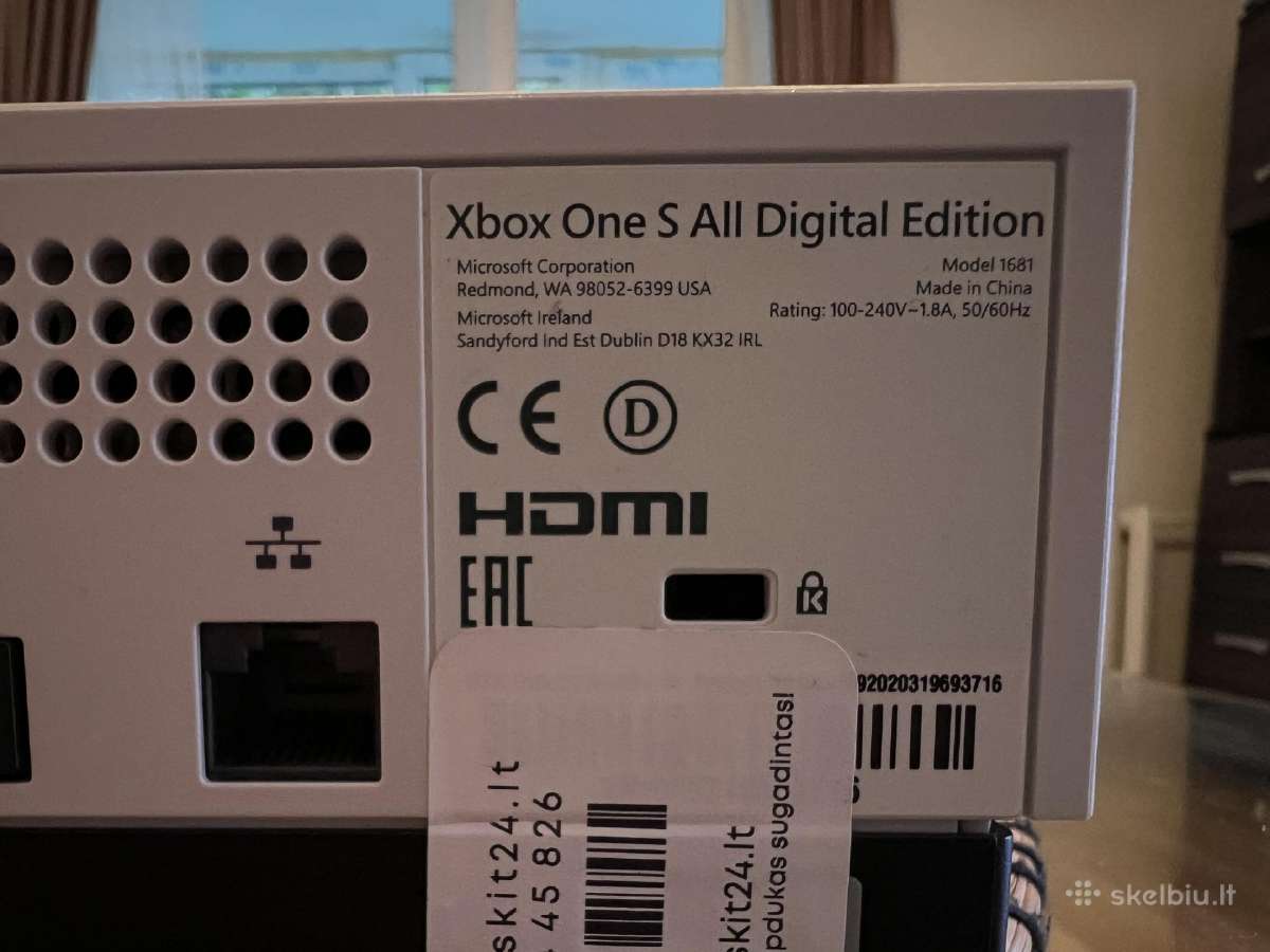 Xbox One S digital 1tb versija 1681 - nuotraukos Nr. 6