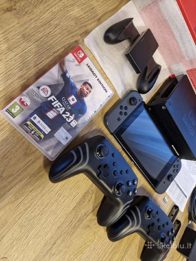 Nintendo switch v2 + priedai +žaidimas - nuotraukos Nr. 2