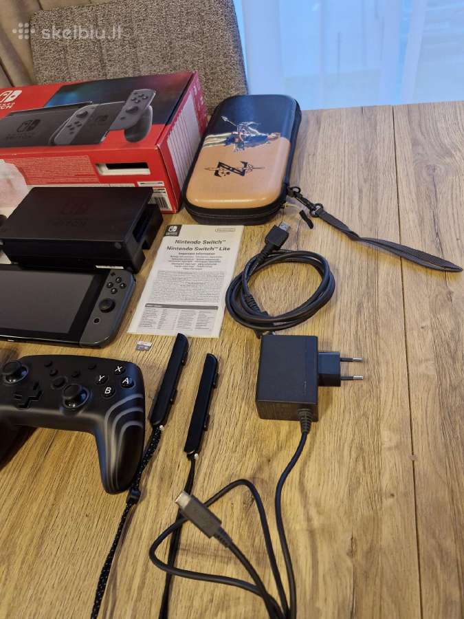 Nintendo switch v2 + priedai +žaidimas - nuotraukos Nr. 3