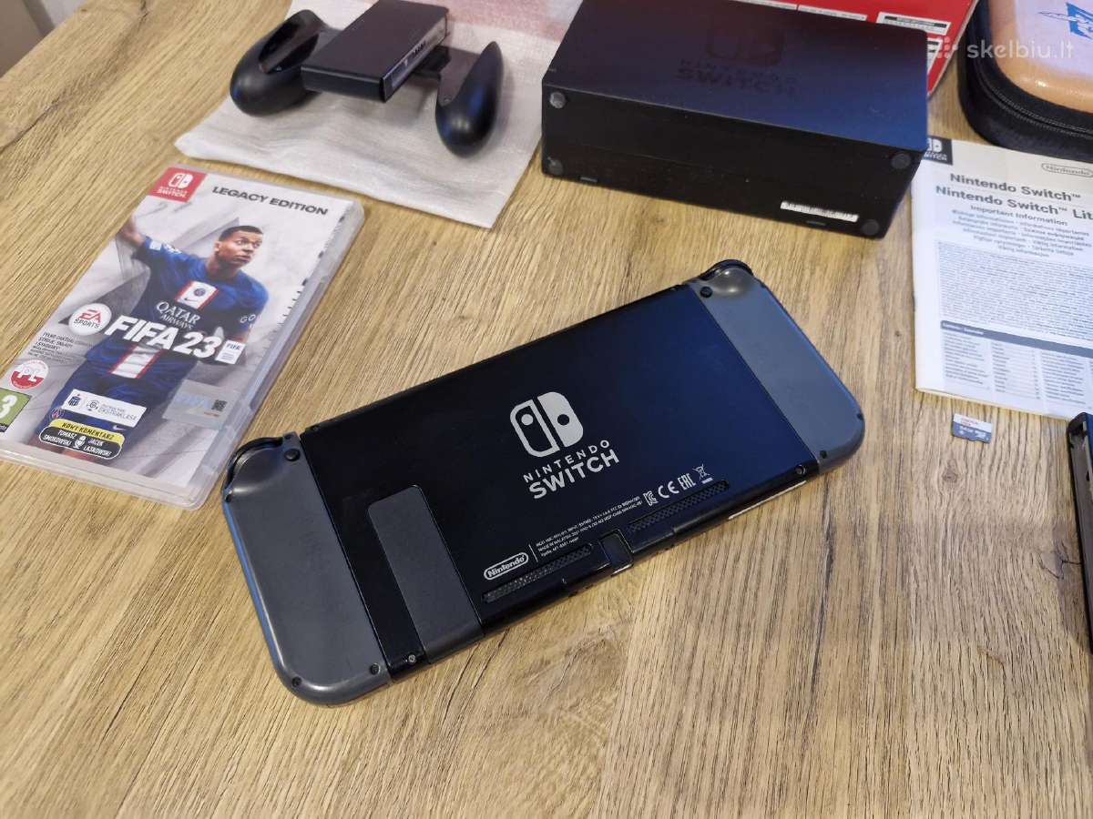 Nintendo switch v2 + priedai +žaidimas - nuotraukos Nr. 11