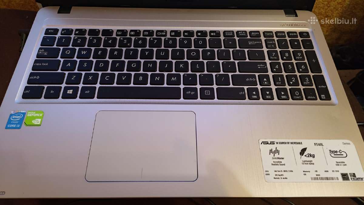 Asus F540l,15.6"HD - nuotraukos Nr. 2