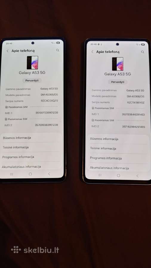 Samsung Galaxy A53 5G 2vnt - nuotraukos Nr. 3