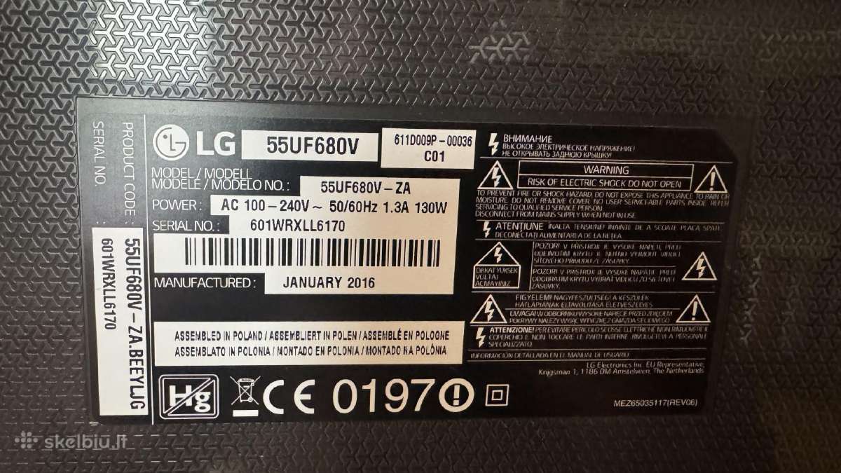 55" LG Ultra HD 4k TV - nuotraukos Nr. 2
