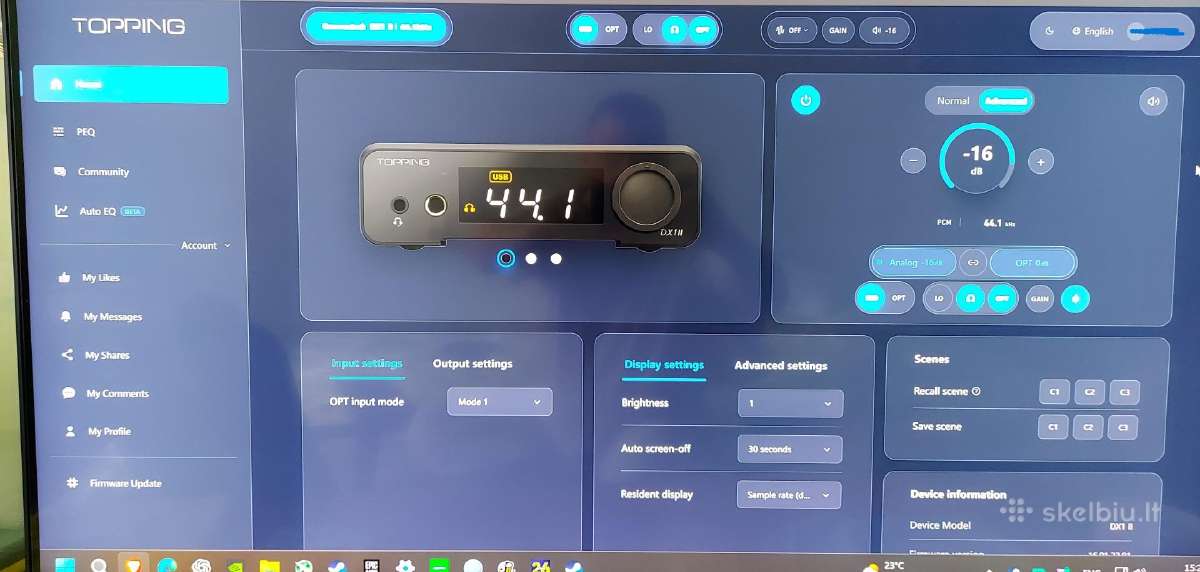 Topping Dx1 II Stiprintuvas (dac+amp) - nuotraukos Nr. 8